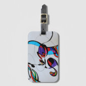 Lineare farbige Gepäckmarke Gepäckanhänger (Vorderseite Vertikal)