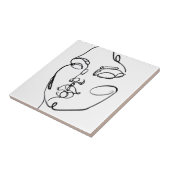 Lineare Gedanken - Gesichter Fliese (Seite)