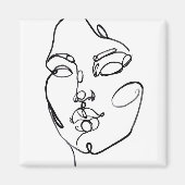 Lineare Gedanken - Gesichter Magnet (Vorne)