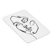 Lineare Gedanken - Gesichter Magnet (Rechte Seite)