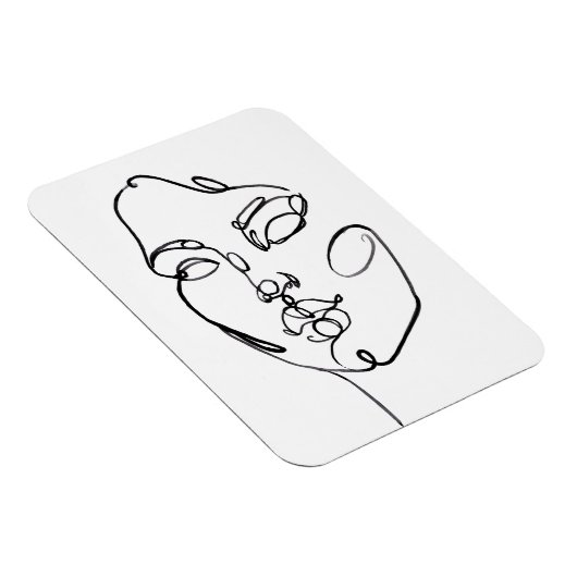 Lineare Gedanken - Gesichter Magnet (Rechte Seite)