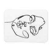 Lineare Gedanken - Gesichter Magnet (Horizontal)