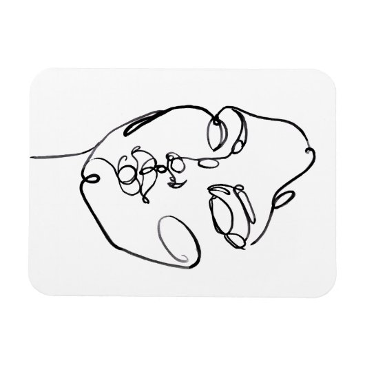 Lineare Gedanken - Gesichter Magnet (Horizontal)