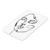 Lineare Gedanken - Gesichter Magnet (Linke Seite)