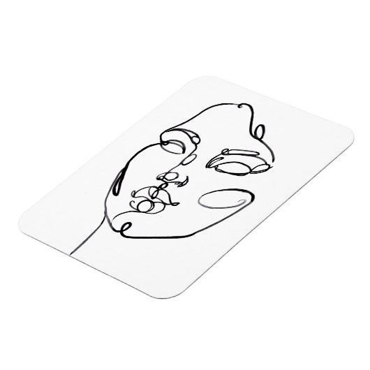 Lineare Gedanken - Gesichter Magnet (Linke Seite)