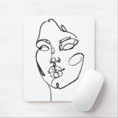 Lineare Gedanken - Gesichter Mousepad (Mit Mouse)