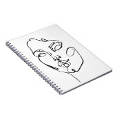 Lineare Gedanken - Gesichter Notizblock (Rechte Seite)