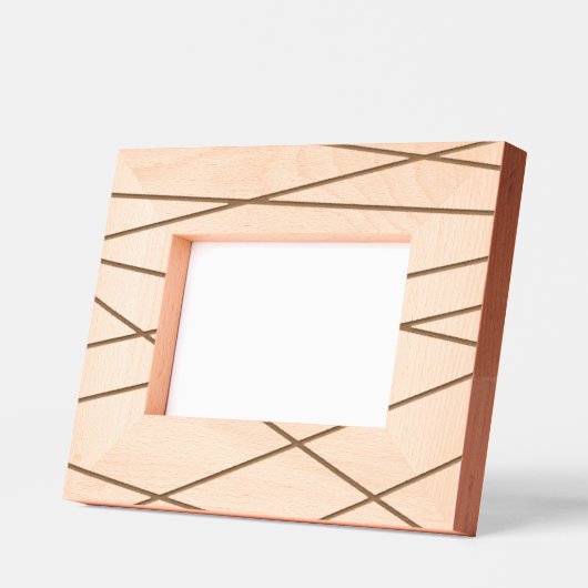 Lineare Geometrie in Schwarz und Weiß Geätzte Rahmen (Links)