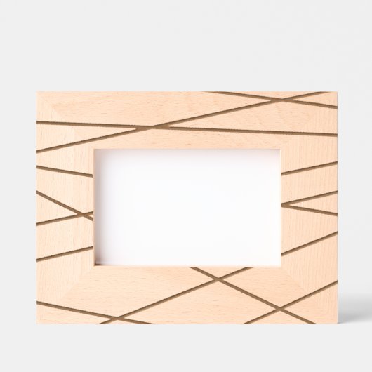 Lineare Geometrie in Schwarz und Weiß Geätzte Rahmen (Vorderseite)