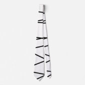 Lineare Geometrie in Schwarz und Weiß Krawatte (Vorderseite)