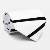 Lineare Geometrie in Schwarz und Weiß Krawatte (Gerollt)