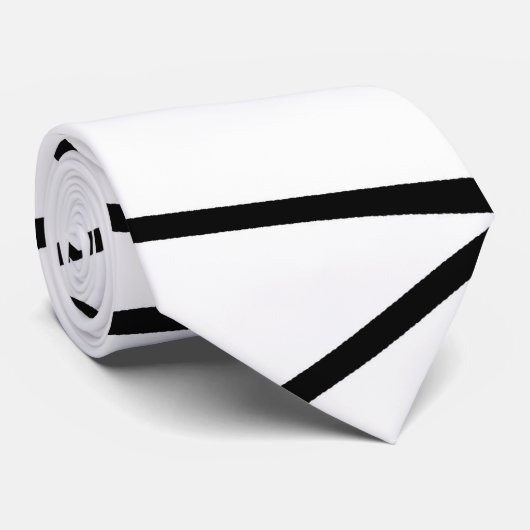 Lineare Geometrie in Schwarz und Weiß Krawatte (Gerollt)