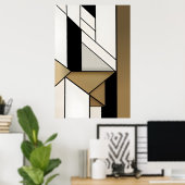 Lineare Geometrie Poster (Heimbüro)