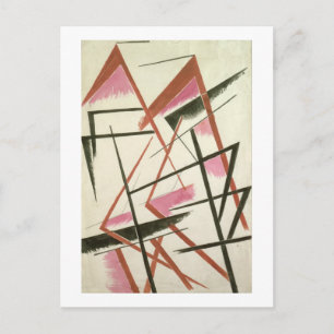 Lineare Konstruktion, c. 1921 (Gouache auf Papier) Postkarte