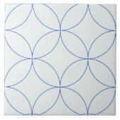 Lineare Kreise auf pastellblau Fliese (Vorderseite)