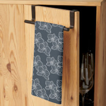 Lineare Orchidee | Moderne Botanik Dunkelblau