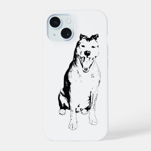 Lineare Sitzform iPhone 15 Hülle (Rückseite)