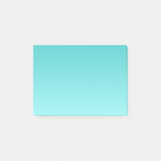 Lineare Steigung H - Türkis, zum Cyan-blaues zu Post-it Klebezettel (Vorderseite)