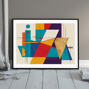 Lineare Symphonie: Bold Abstrakt Geometry Poster