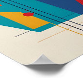 Lineare Symphonie: Bold Abstrakt Geometry Poster (Ecke)