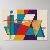 Lineare Symphonie: Bold Abstrakt Geometry Poster (Vorne)