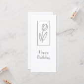 Lineare Tulip-Karte mit Handzeichen Karte (Vorderseite/Rückseite Beispiel)