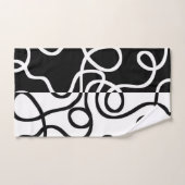 Lineare Überzeugung I: Abstrakt Schwarz & Weiß Badhandtuch Set (Handtuch)