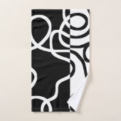 Lineare Überzeugung I: Abstrakt Schwarz & Weiß Badhandtuch Set (Handtuch)