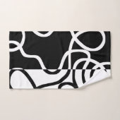 Lineare Überzeugung I: Abstrakt Schwarz & Weiß Badhandtuch Set (Handtuch)