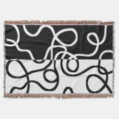 Lineare Überzeugung I: Abstrakt Schwarz & Weiß Decke (Vorderseite)