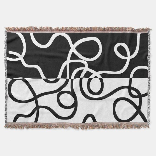 Lineare Überzeugung I: Abstrakt Schwarz & Weiß Decke (Vorderseite)