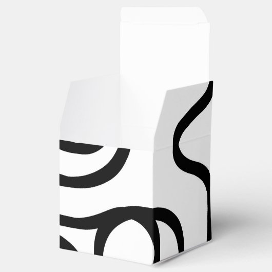 Lineare Überzeugung I: Abstrakt Schwarz & Weiß Geschenkschachtel (Geöffnet)