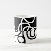 Lineare Überzeugung I: Abstrakt Schwarz & Weiß Kaffeetasse (Mittel)