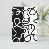 Lineare Überzeugung I: Abstrakt Schwarz & Weiß Karte (Stehend Vorderseite)