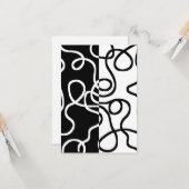 Lineare Überzeugung I: Abstrakt Schwarz & Weiß Karte (Vorderseite/Rückseite Beispiel)