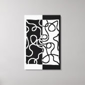 Lineare Überzeugung I: Abstrakt Schwarz & Weiß Leinwanddruck (Vorderseite)