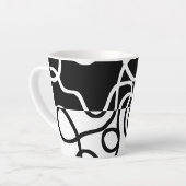 Lineare Überzeugung I: Abstrakt Schwarz & Weiß Milchtasse (Linke Ecke)