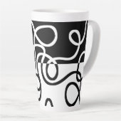 Lineare Überzeugung I: Abstrakt Schwarz & Weiß Milchtasse (Rechte Ecke)