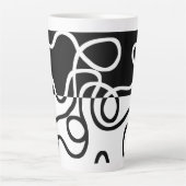 Lineare Überzeugung I: Abstrakt Schwarz & Weiß Milchtasse (Vorderseite)