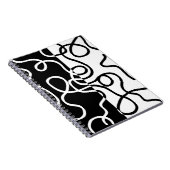 Lineare Überzeugung I: Abstrakt Schwarz & Weiß Notizblock (Rechte Seite)