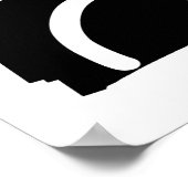 Lineare Überzeugung I: Abstrakt Schwarz & Weiß Poster (Ecke)