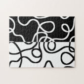 Lineare Überzeugung I: Abstrakt Schwarz & Weiß Puzzle (Horizontal)