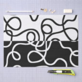 Lineare Überzeugung I: Abstrakt Schwarz & Weiß Seidenpapier (Handwerk)