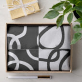 Lineare Überzeugung I: Abstrakt Schwarz & Weiß Seidenpapier (Geschenk)