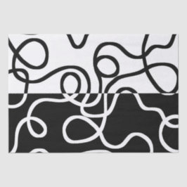 Lineare Überzeugung I: Abstrakt Schwarz & Weiß Seidenpapier