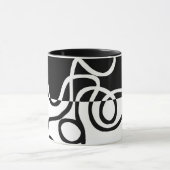 Lineare Überzeugung I: Abstrakt Schwarz & Weiß Tasse (Zentrum)