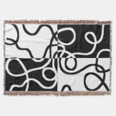 Lineare Überzeugung II: Abstrakt Schwarz und Weiß Decke (Vorderseite)