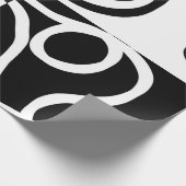 Lineare Überzeugung II: Abstrakt Schwarz und Weiß Geschenkpapier (Ecke)