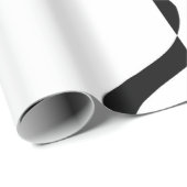 Lineare Überzeugung II: Abstrakt Schwarz und Weiß Geschenkpapier (Rolleneckpunkt)