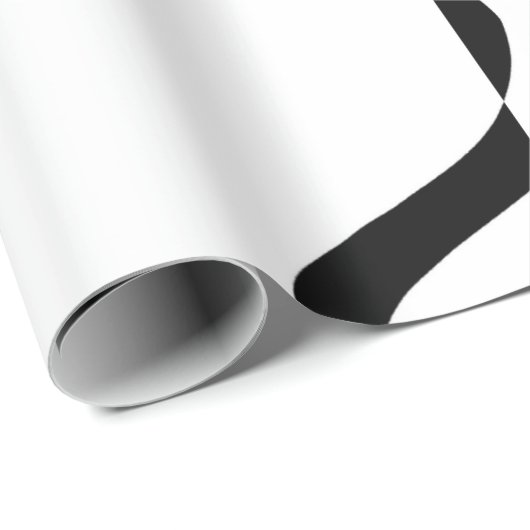 Lineare Überzeugung II: Abstrakt Schwarz und Weiß Geschenkpapier (Rolleneckpunkt)